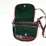 Vintage 90’s Orvis Green Canvas & Leather Crossbody Shoulder Bag