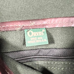Vintage 90’s Orvis Green Canvas & Leather Crossbody Shoulder Bag