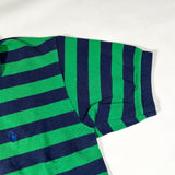 Vintage 90’s Polo Ralph Lauren Green & Navy Striped Polo Shirt