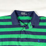 Vintage 90’s Polo Ralph Lauren Green & Navy Striped Polo Shirt