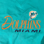 Vintage Y2K Reebok Miami Dolphins Teal Embroidered NFL Sweatshirt