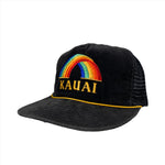 Vintage 80's Kauai Hawaii Rainbow Souvenir Trucker Hat