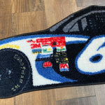 Vintage Y2K NASCAR #6 Viagra Mark Martin Car Shaped Rug