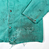 Vintage 90’s Westex FR-7A Distressed Teal Welding Work Jacket