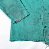 Vintage 90’s Westex FR-7A Distressed Teal Welding Work Jacket