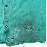Vintage 90’s Westex FR-7A Distressed Teal Welding Work Jacket