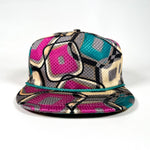 Vintage 90's Fresh to Def Abstract Squares Retro Rope Hat