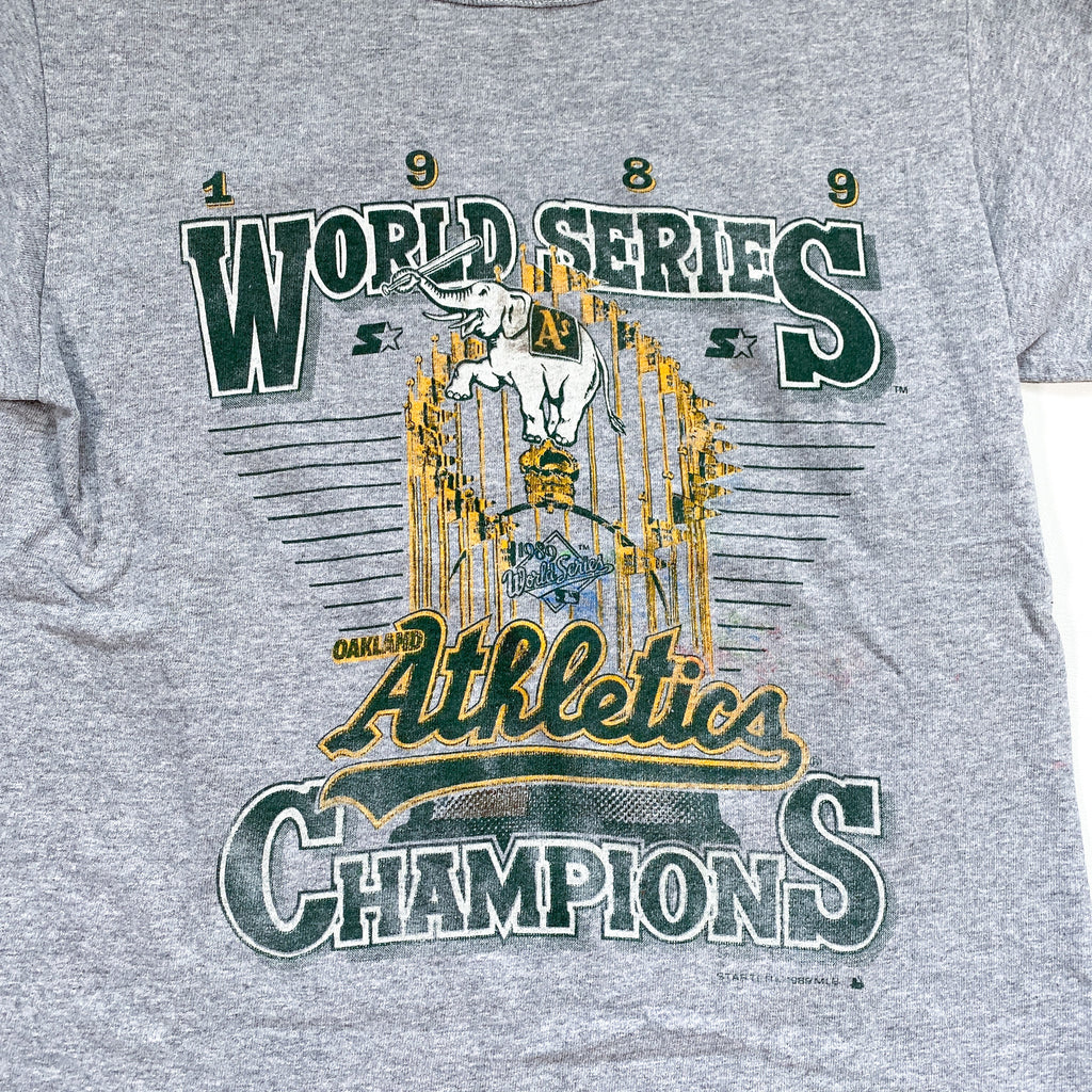 Vintage 1989 Oakland Athletics World Series Champions Starter T