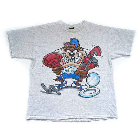 Vintage 1994 Plumber Taz Looney Tunes T-Shirt