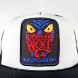 Vintage 90’s Busch Gardens Big Bad Wolf Trucker Snapback Hat