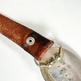 Vintage 80's Morgan Silver Dollar Western Tooled "William" Leather Belt