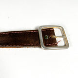 Vintage 80's Brown Suede Cutout Leather Belt