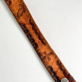 Vintage 80's Morgan Silver Dollar Western Tooled "William" Leather Belt