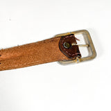 Vintage 80's Brown Suede Cutout Leather Belt