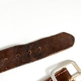 Vintage 80's Brown Suede Cutout Leather Belt