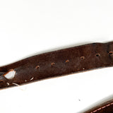 Vintage 80's Brown Suede Cutout Leather Belt