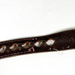 Vintage 80's Brown Suede Cutout Leather Belt