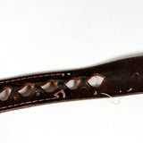 Vintage 80's Brown Suede Cutout Leather Belt