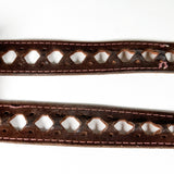 Vintage 80's Brown Suede Cutout Leather Belt
