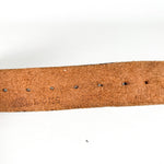 Vintage 80's Brown Suede Cutout Leather Belt
