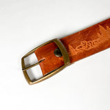 Vintage 70's Tooled Leather Eagle Belt
