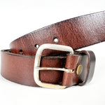 Vintage Y2K Brown Genuine Leather Belt