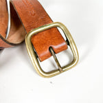 Vintage 70's Western Tooled Floral Leather Belt