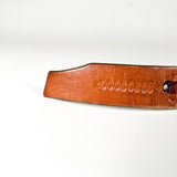 Vintage 70's Western Tooled Floral Leather Belt