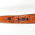Vintage 70's Western Tooled Floral Leather Belt