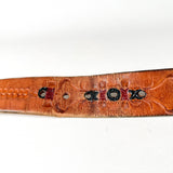 Vintage 70's Western Tooled Floral Leather Belt