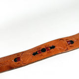 Vintage 70's Western Tooled Floral Leather Belt