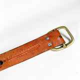 Vintage 70's Western Tooled Floral Leather Belt