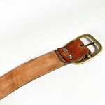 Vintage 70's Western Tooled Floral Leather Belt