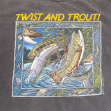 Vintage 1992 Twist and Trout Fish Ray Troll T-Shirt