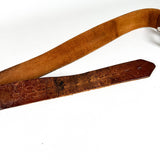 Vintage 70's Tooled Floral Scroll Leather Belt