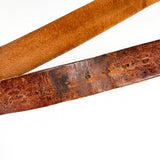Vintage 70's Tooled Floral Scroll Leather Belt