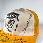 Vintage 80's Bass Official Autographed Trucker Hat