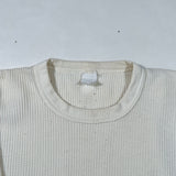 Vintage 80’s Blank White Thermal Waffle Knit Shirt