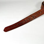 Vintage 70's Tooled Geo Pattern Leather Belt