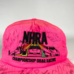 Vintage 80's NHRA Championship Drag Racing Autograph Hat