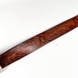 Vintage 80's Tooled Flower Western Leather Belt
