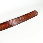 Vintage 80's Tooled Flower Western Leather Belt
