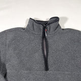 Vintage 90's Eddie Bauer Gray Polartec Fleece Quarter Zip Sweatshirt