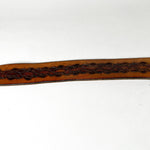 Vintage 70's Tooled Floral Brown Eagle Buckle Leather Belt