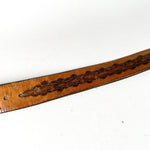 Vintage 70's Tooled Floral Brown Eagle Buckle Leather Belt