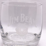 Vintage 90's Jim Beam Etched Logo Rocks Glass