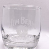Vintage 90's Jim Beam Etched Logo Rocks Glass