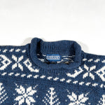 Vintage 90's Lands' End Wool Roll-Neck Sweater