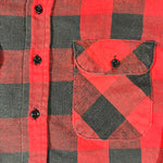 Vintage 80’s Rugged Wear Buffalo Plaid Heavy Cotton Flannel Shirt