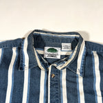 Vintage 90's Oak Trail Sportswear Vertical Striped Button Up Shirt